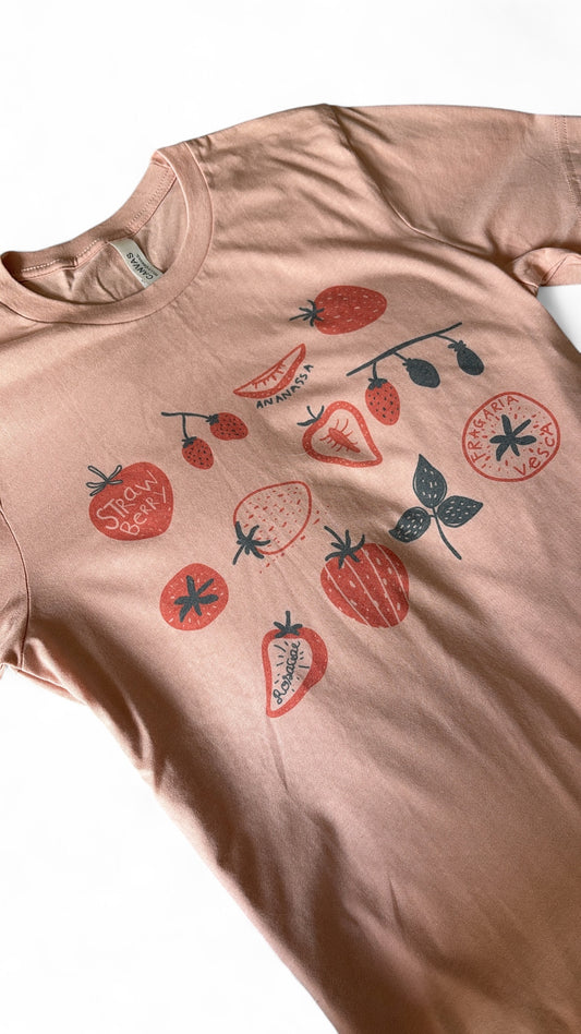 Organic Strawberry Graphic T-Shirt