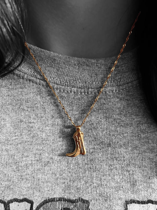 Cowgirl Boot Necklace